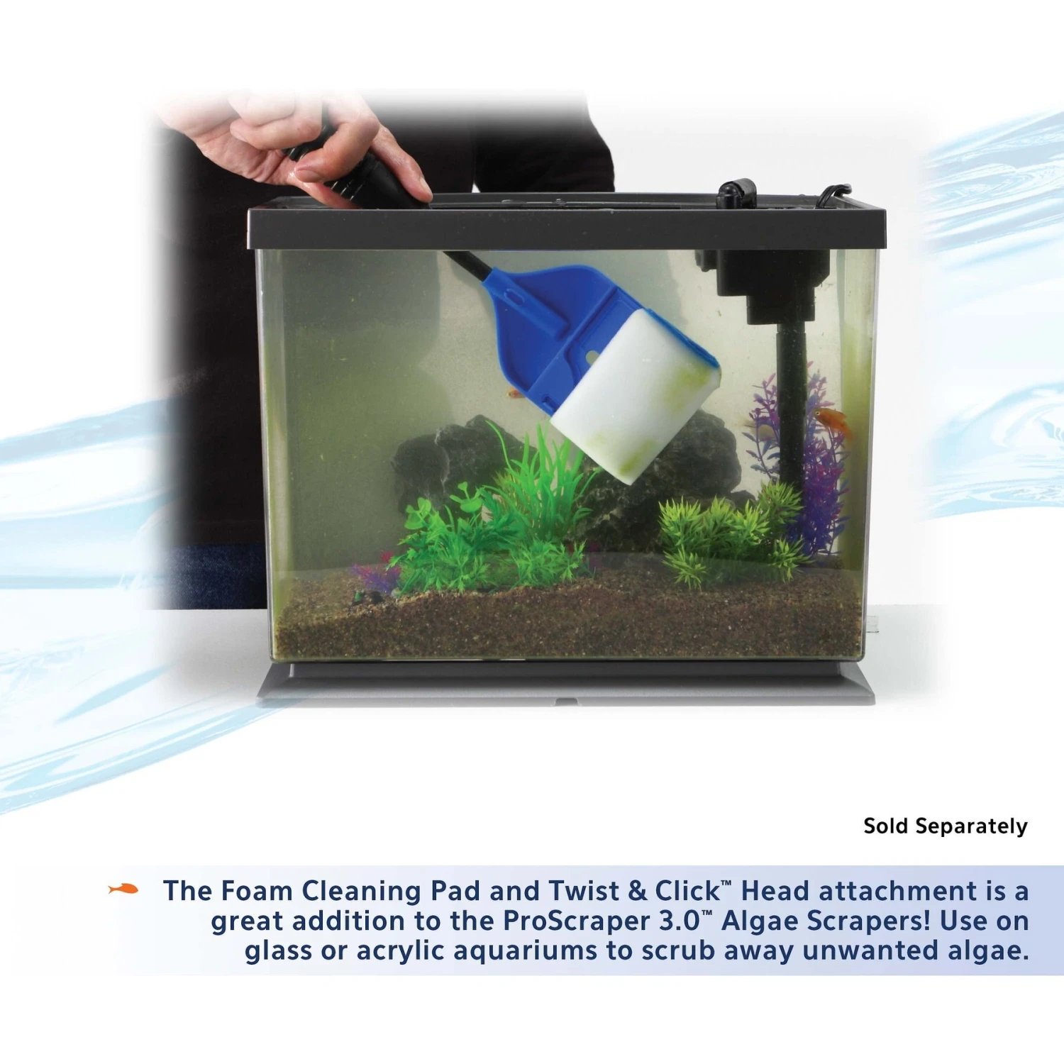 Aqueon ProScraper 3.0 Short Aquarium Algae Scraper 8 Aqueon ProScraper 3.0 Short Aquarium Algae Scraper - Image 6