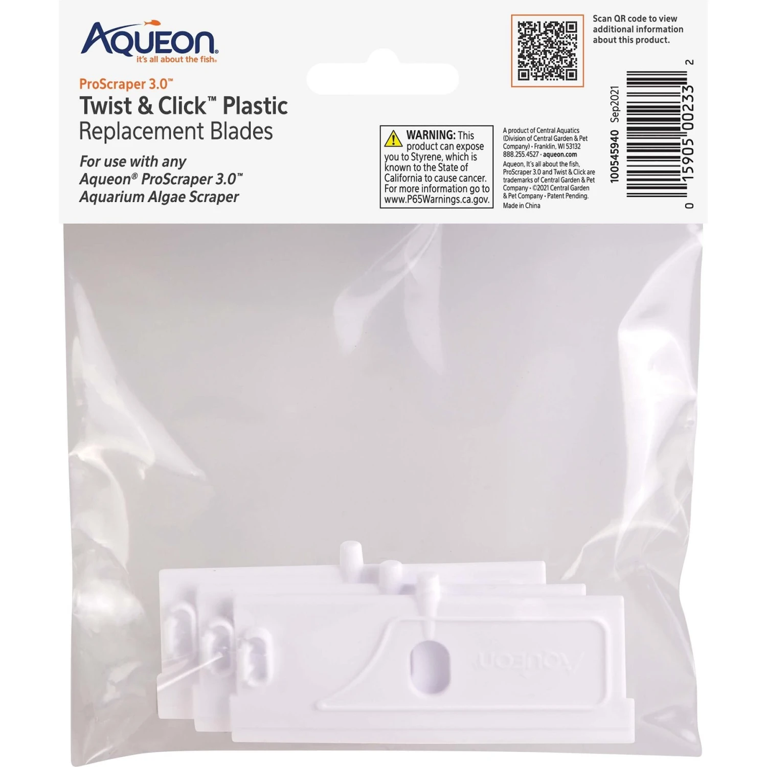 Aqueon ProScraper 3.0 Twist & Click Plastic Replacement Blades 4 Aqueon ProScraper 3.0 Twist & Click Plastic Replacement Blades - Image 2