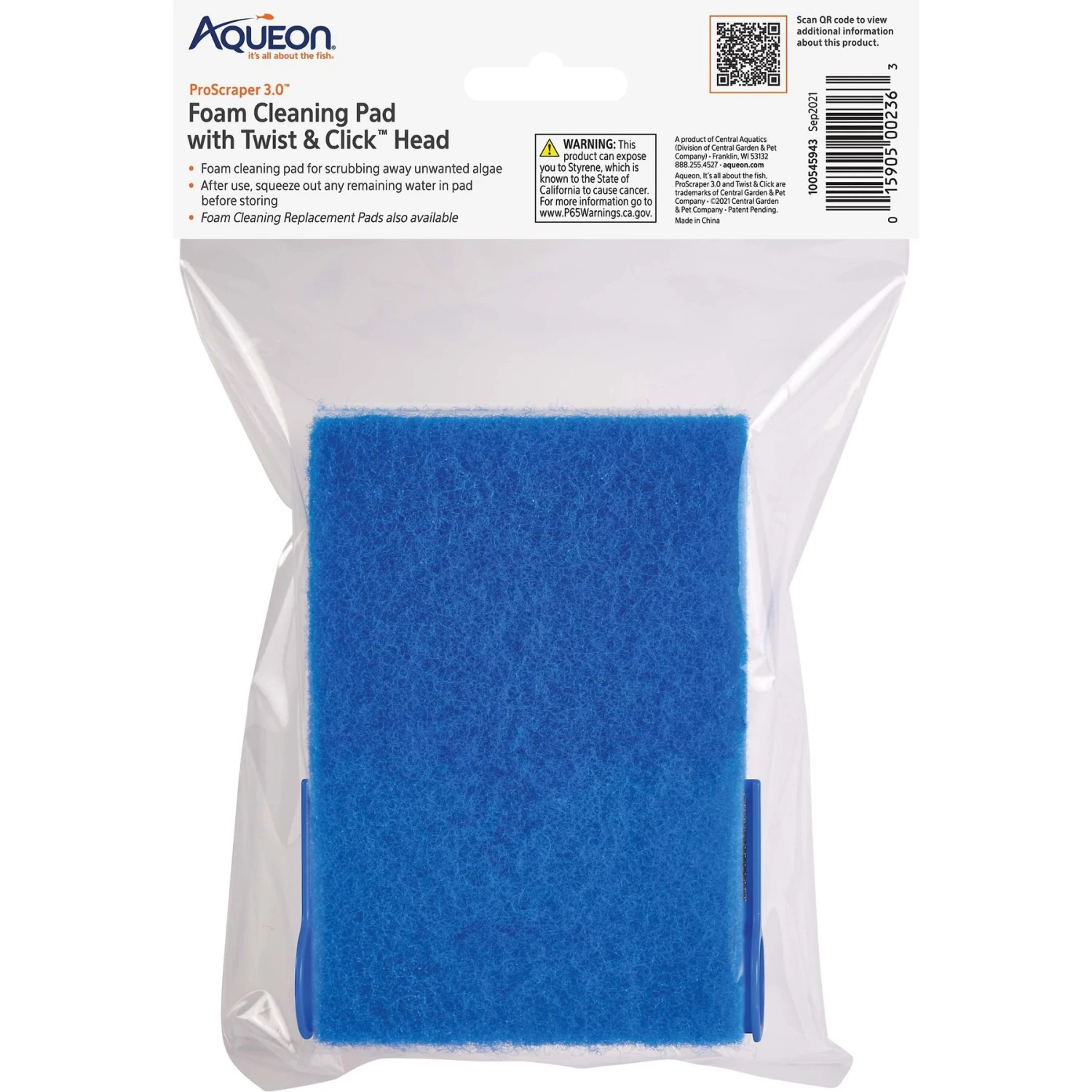Aqueon ProScraper 3.0 Foam Cleaning Pad With Twist & Click Head 4 Aqueon ProScraper 3.0 Foam Cleaning Pad With Twist & Click Head - Image 2
