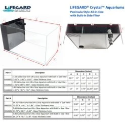 Lifegard Aquatics Peninsula Style Chrystal Fish Aquarium Kit -Plax Penn Shop 367052 PT4. AC SS1800 V1645195305