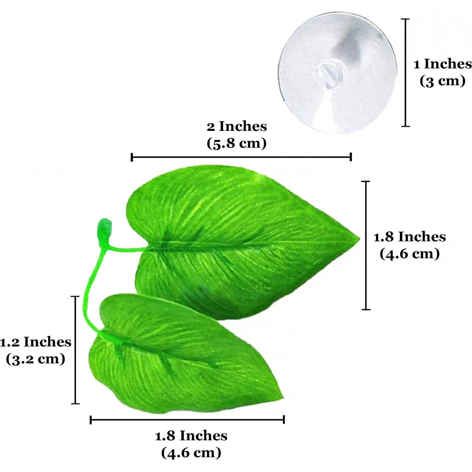 SunGrow African Dwarf Frog & Betta Bed Leaf Hammock With Suction Cups Fish Sleeping Pad Tank & Aquarium Plastic Plants, 3 Count 8 SunGrow African Dwarf Frog & Betta Bed Leaf Hammock With Suction Cups Fish Sleeping Pad Tank & Aquarium Plastic Plants, 3 Count - Image 6