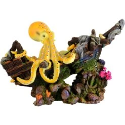Underwater Treasures Octopus Wreckage Fish Ornament