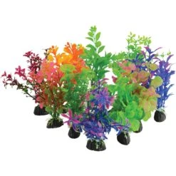 Underwater Treasures Plant On Rock Mixed Fish Ornament, 10 Count