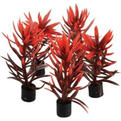 Underwater Treasures Mini Plant Red & Brown Fish Ornament, 3-in, 5 Count