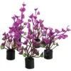 Underwater Treasures Mini Plant Purple Ear Fish Ornament, 5 Count