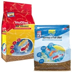 Tetra Pond Koi Vibrance Color Enhancing Sticks Koi & Goldfish Food & Tetra Pond Spring & Fall Diet Transitional Fish Food