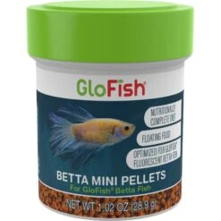 GloFish Betta Mini Pellets Fish Food, 1.02-oz Can