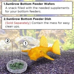 SunGrow Algae Wafers Bottom Feeder, Snail & Pleco Sinking Fish Food, 2.8-oz -Plax Penn Shop 697518 PT4. AC SS1800 V1679931133