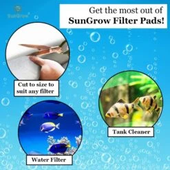 SunGrow Betta Aquarium & Koi Pond Polishing Filter Floss, Media Pad For Fish Tank Cartridge -Plax Penn Shop 697550 PT4. AC SS1800 V1667520150