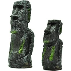 SunGrow Betta Fish Moai Easter Island Head Aquarium Ornament, 2-pack, 7-in & 5-in 9 SunGrow Betta Fish Moai Easter Island Head Aquarium Ornament, 2-pack, 7-in & 5-in -Plax Penn Shop 706190 PT1. AC SS1800 V1669179772