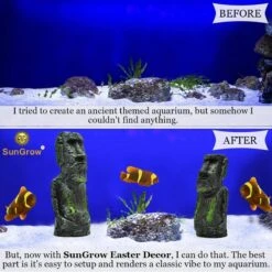 SunGrow Betta Fish Moai Easter Island Head Aquarium Ornament, 2-pack, 7-in & 5-in 11 SunGrow Betta Fish Moai Easter Island Head Aquarium Ornament, 2-pack, 7-in & 5-in -Plax Penn Shop 706190 PT3. AC SS1800 V1669179775