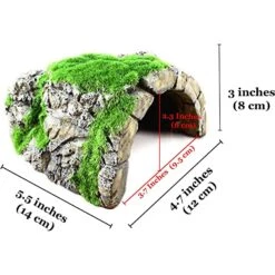 SunGrow Hide & Climbing Resin Rock Cave With Artificial Moss Betta Fish Aquarium Decor -Plax Penn Shop 706206 PT6. AC SS1800 V1669178548