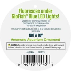 GloFish Anemone Aquarium Ornament -Plax Penn Shop 714542 PT3. AC SS1800 V1670616659