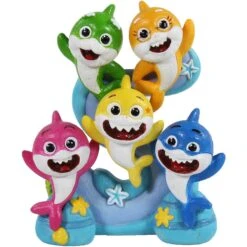 Penn-Plax Nickelodeon Baby Shark Family Aquarium Decoration, Small