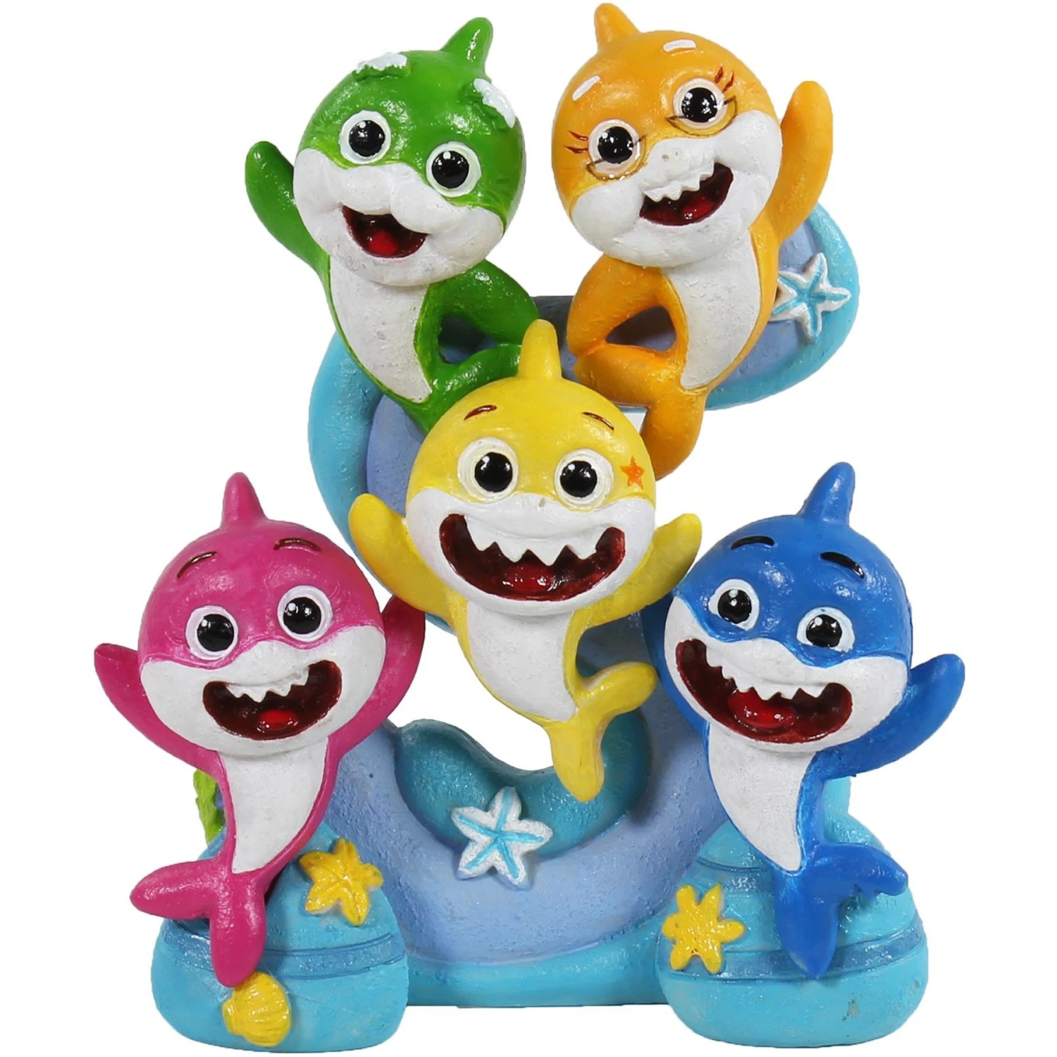 Penn-Plax Nickelodeon Baby Shark Family Aquarium Decoration, Small 3 Penn-Plax Nickelodeon Baby Shark Family Aquarium Decoration, Small