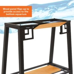 Aqueon Forge Metal Aquarium Stand, Black & Brown -Plax Penn Shop 740702 PT3. AC SS1800 V1672869823