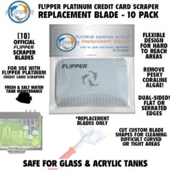 Flipper Platinum Plastic Replacement Cards Algae Scraper, 10 Count 7 Flipper Platinum Plastic Replacement Cards Algae Scraper, 10 Count -Plax Penn Shop 755278 PT2. AC SS1800 V1673467431