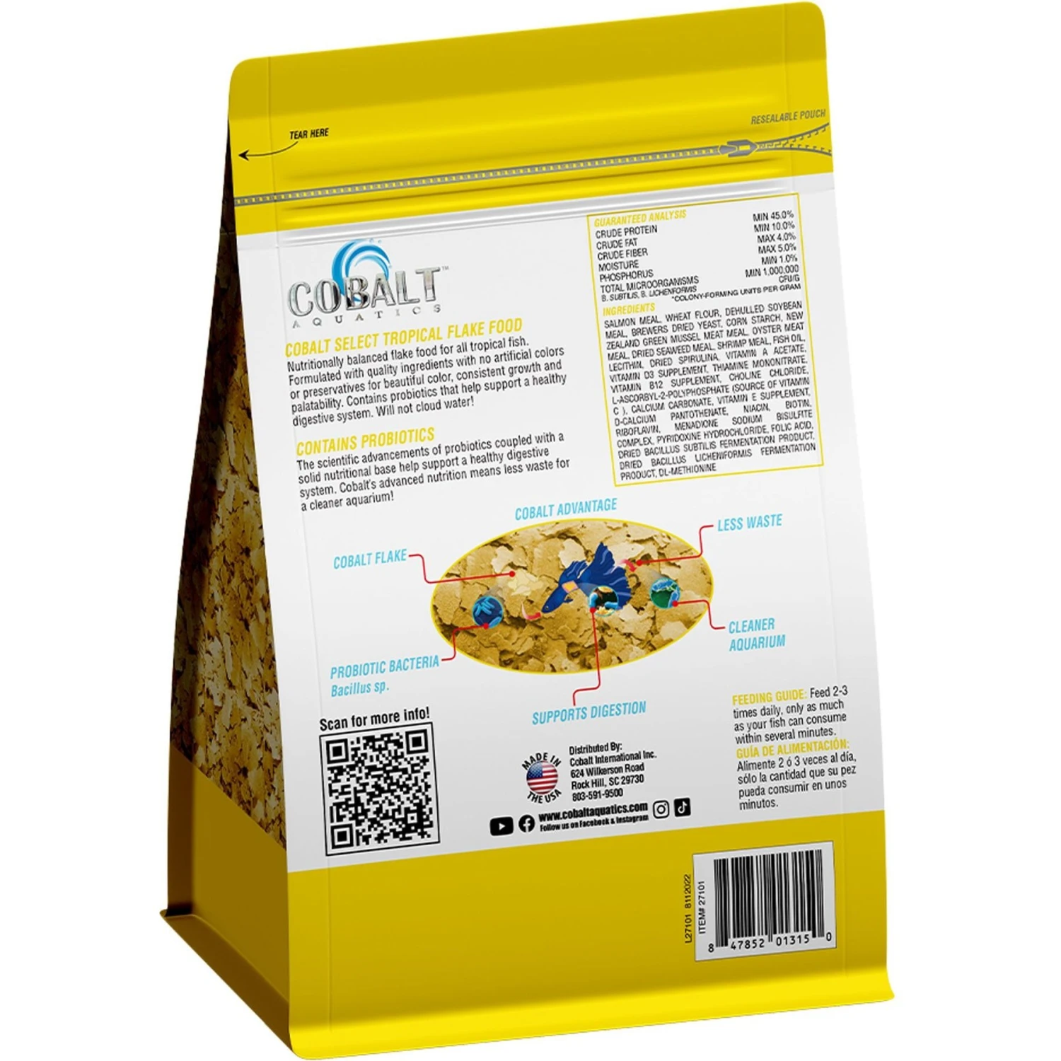 Cobalt Aquatics Select Tropical Flakes Fish Food 4 Cobalt Aquatics Select Tropical Flakes Fish Food - Image 2