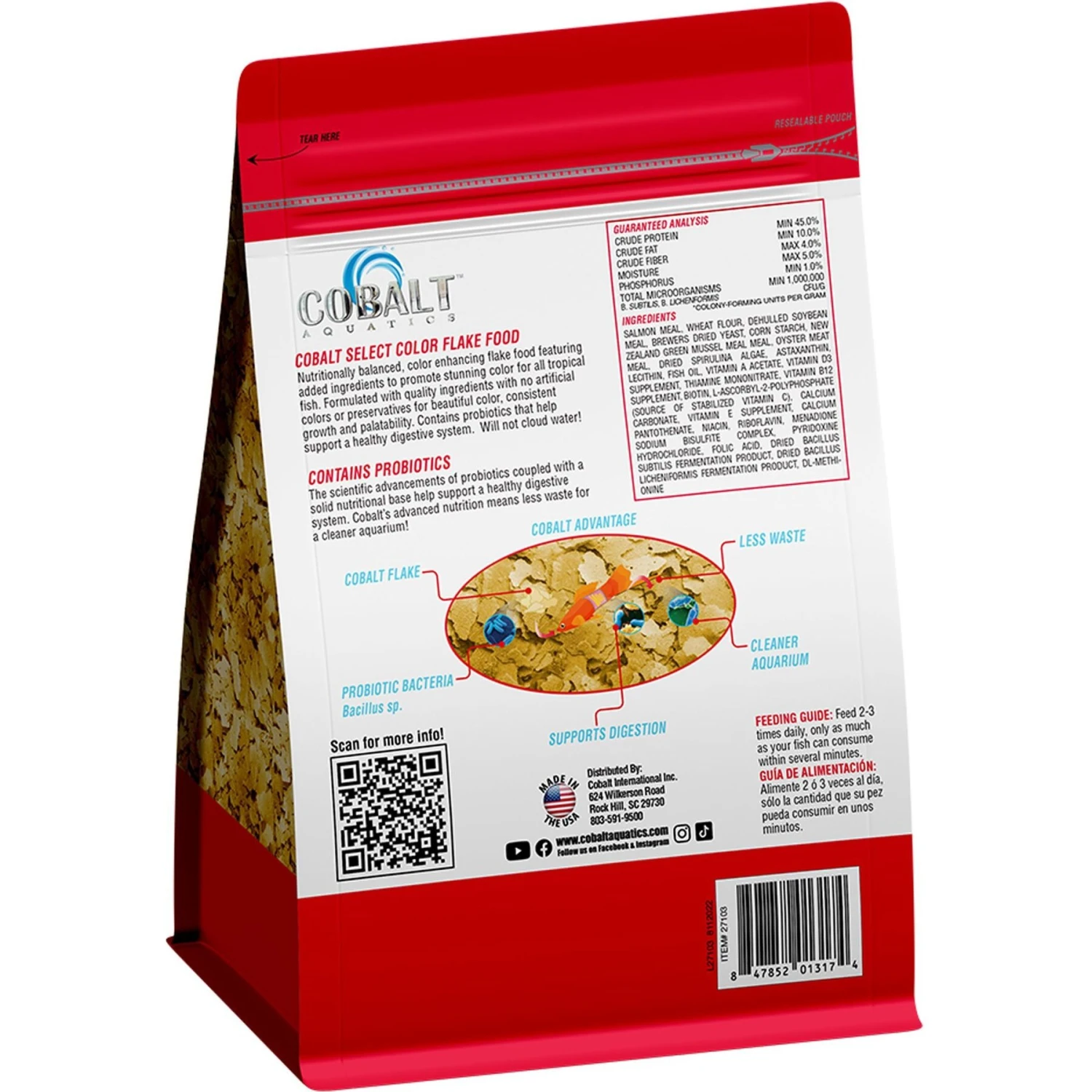 Cobalt Aquatics Select Color Flakes Fish Food 4 Cobalt Aquatics Select Color Flakes Fish Food - Image 2