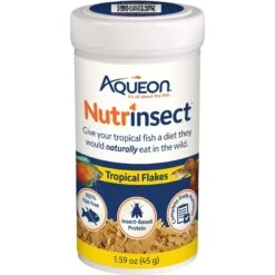 Aqueon Nutrinsect Fish-Free Fish Food Tropical Flakes
