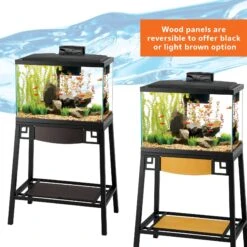 Aqueon Forge Metal Aquarium Stand, Black & Brown & Aqueon LED Fish Aquarium Starter Kit, 10-gal 15 Aqueon Forge Metal Aquarium Stand, Black & Brown & Aqueon LED Fish Aquarium Starter Kit, 10-gal -Plax Penn Shop 811494 PT4. AC SS1800 V1679069094