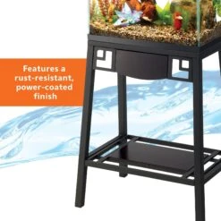 Aqueon Forge Metal Aquarium Stand, Black & Brown & Aqueon LED Aquarium Starter Kit, 20-gal -Plax Penn Shop 811526 PT2. AC SS1800 V1679069159