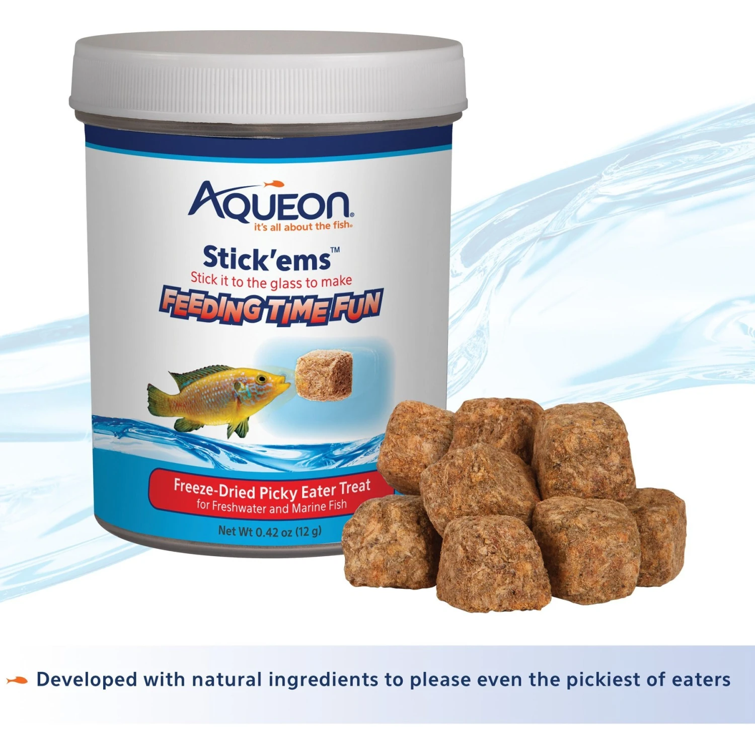 Aqueon Stick'ems Freeze-Dried Picky Eater Treat Fish Food, 0.7-oz Bag 4 Aqueon Stick'ems Freeze-Dried Picky Eater Treat Fish Food, 0.7-oz Bag - Image 2