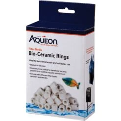 Aqueon Filter Media Bio-Ceramic Rings Fish Filter Media, 1-lb