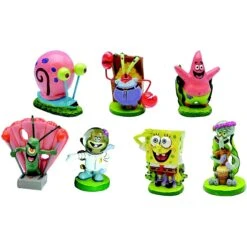Penn-Plax Officially Licensed SpongeBob SquarePants Character Combo Fish Ornament, Multicolor