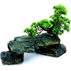 Penn-Plax Deco-Replicas Bonsai Tree On Rocks Fish Ornament