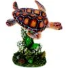 Penn-Plax Swimming Sea Turtle Aquarium Decoration Fish Ornament, Small