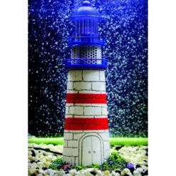 Penn-Plax LED Lighthouse Fish Ornament, Multicolor -Plax Penn Shop 880902 PT3. AC SS1800 V1688392292