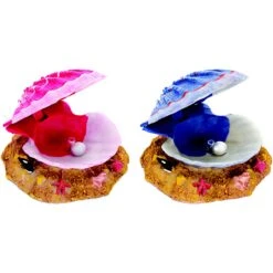 Penn-Plax Clamshell Aquarium Fish Ornament, Multicolor