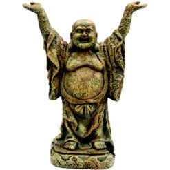 Penn-Plax Standing Buddha Fish Ornament, Grey