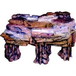 Penn-Plax Deco Cliff Fish Ornament, Medium, Brown