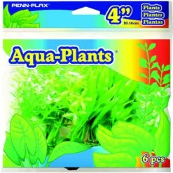 Penn-Plax 4-in Plastic Fish Plant, Green, 6 Count -Plax Penn Shop 881518 PT4. AC SS1800 V1688390402