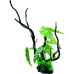 Penn-Plax Aqua-Plant 15-in Driftwood Fish Plant, Green