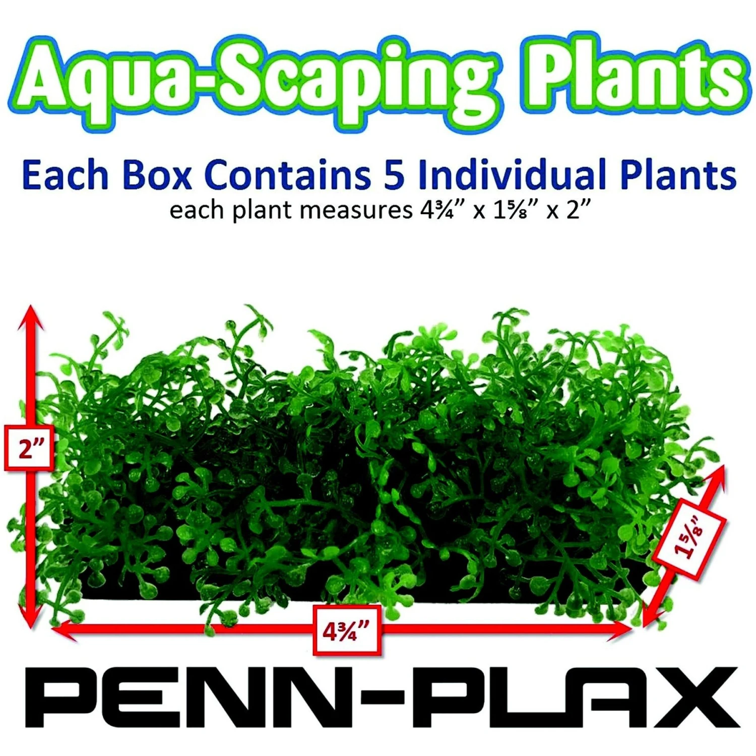 Penn-Plax Aqua-Scaping Green Bunch Fish Plant, Small, Green, 5 Count 5 Penn-Plax Aqua-Scaping Green Bunch Fish Plant, Small, Green, 5 Count - Image 3