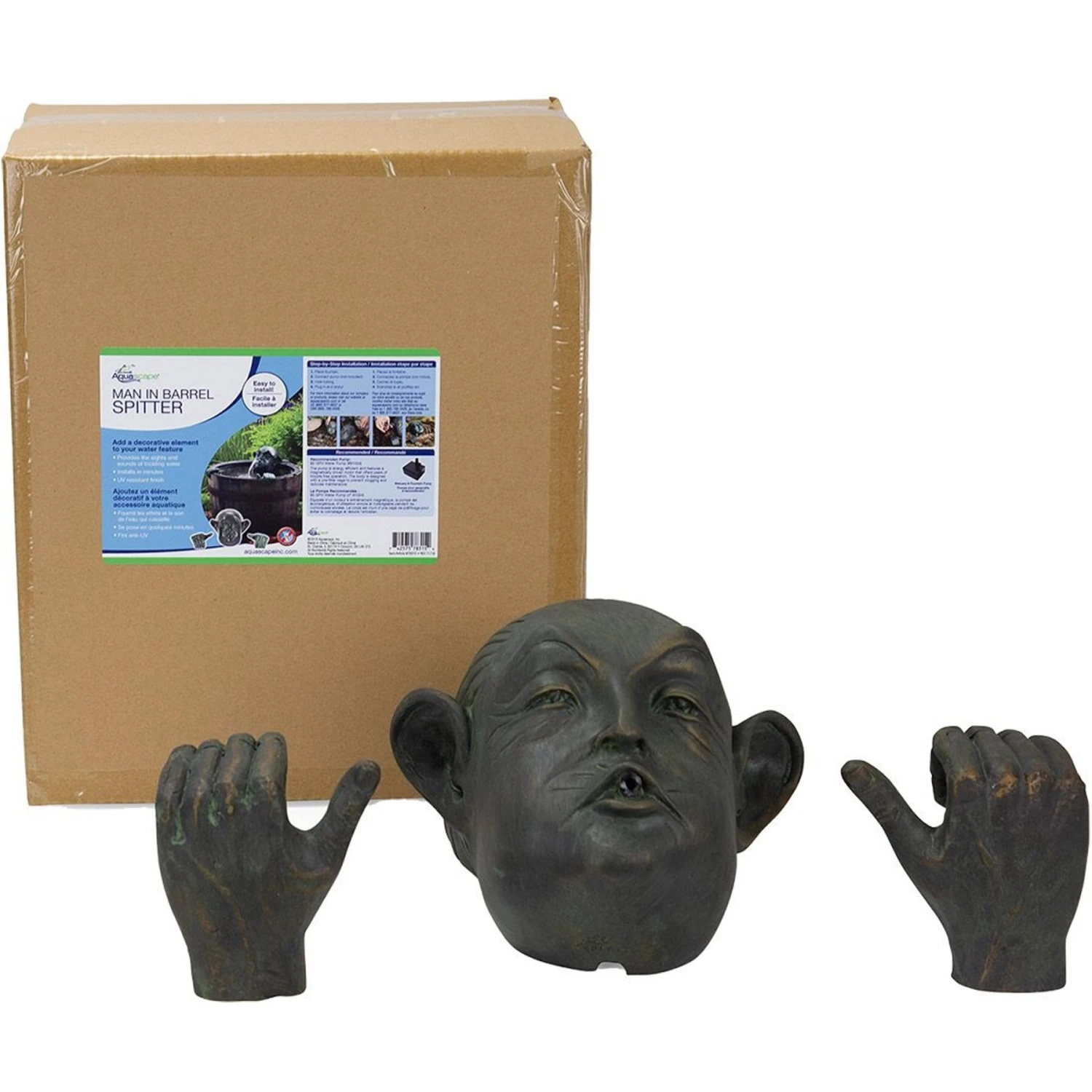 Aquascape Man In Barrel Spitter Fish Aquarium Ornament 6 Aquascape Man In Barrel Spitter Fish Aquarium Ornament - Image 4