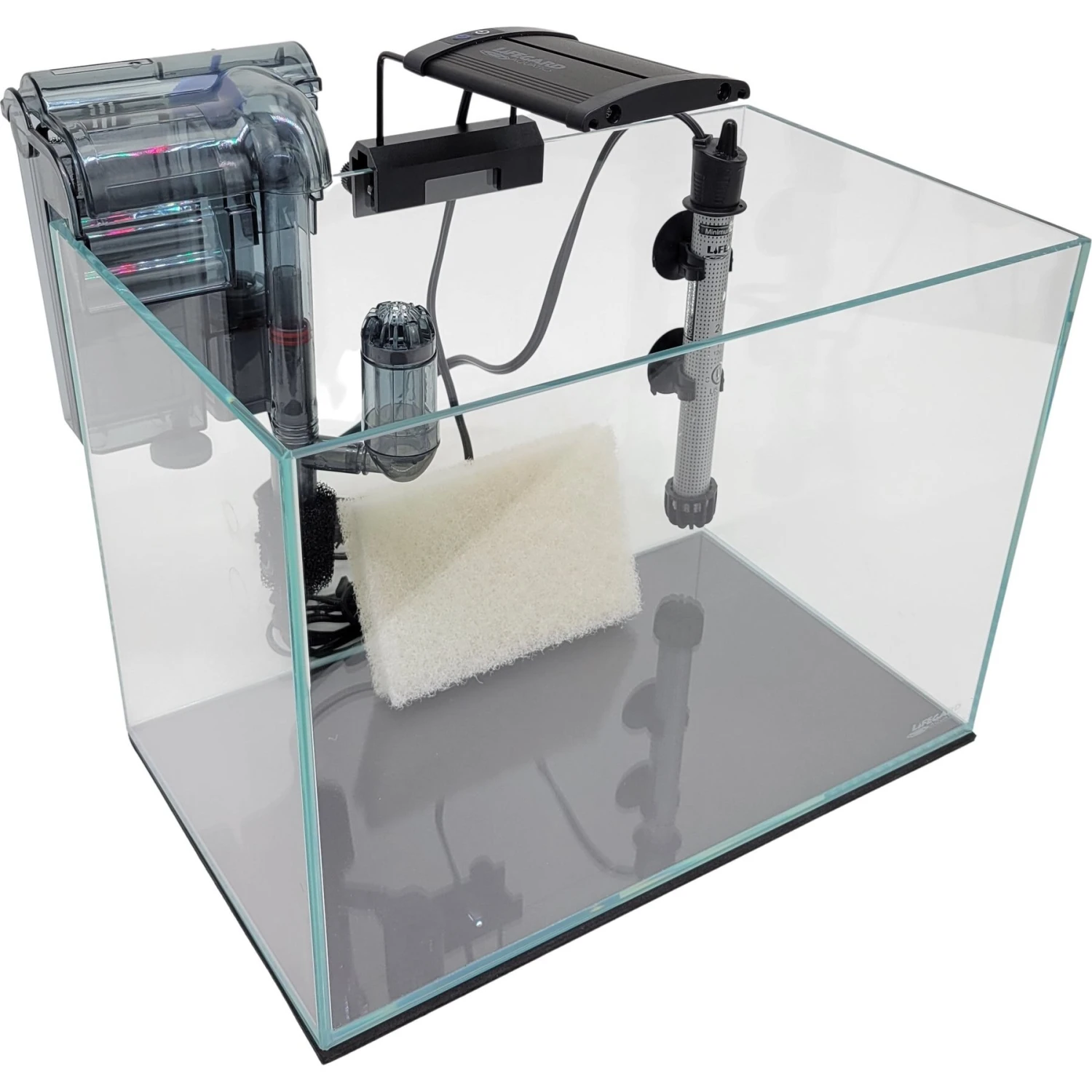 Lifegard CRYSTAL Beveled Edge Low Iron Rimless Aquarium With HOF-1 Hang On Filter, 5-mm, 5-gal 6 Lifegard CRYSTAL Beveled Edge Low Iron Rimless Aquarium With HOF-1 Hang On Filter, 5-mm, 5-gal - Image 4