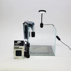 Lifegard Nana Cube Low Iron Ultra Clear Glass Tank With HOF-1 Hang On Filter, 5-mm