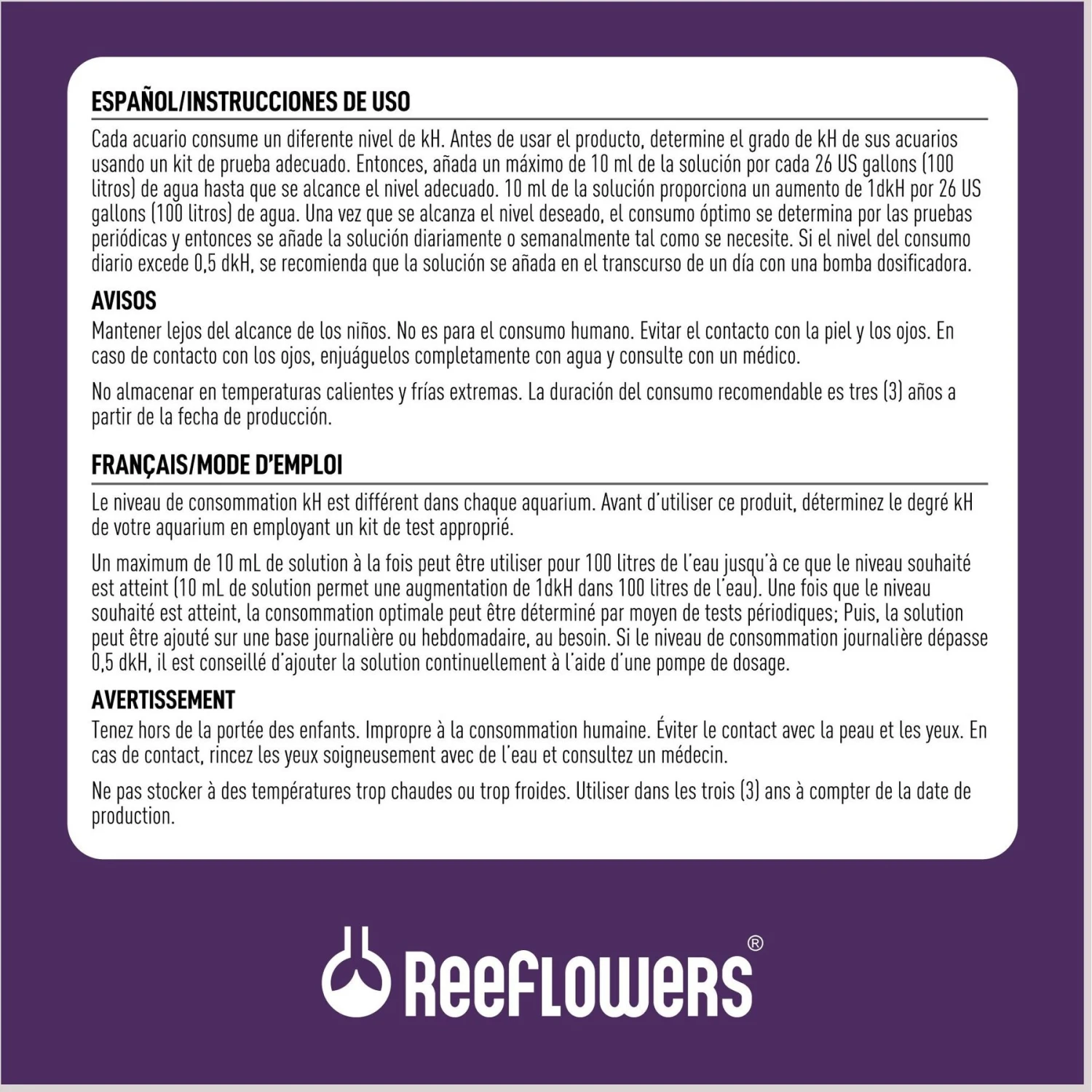 Reeflowers KH Blend A Part Balling Fish Aquarium Water Conditioner 6 Reeflowers KH Blend A Part Balling Fish Aquarium Water Conditioner - Image 4