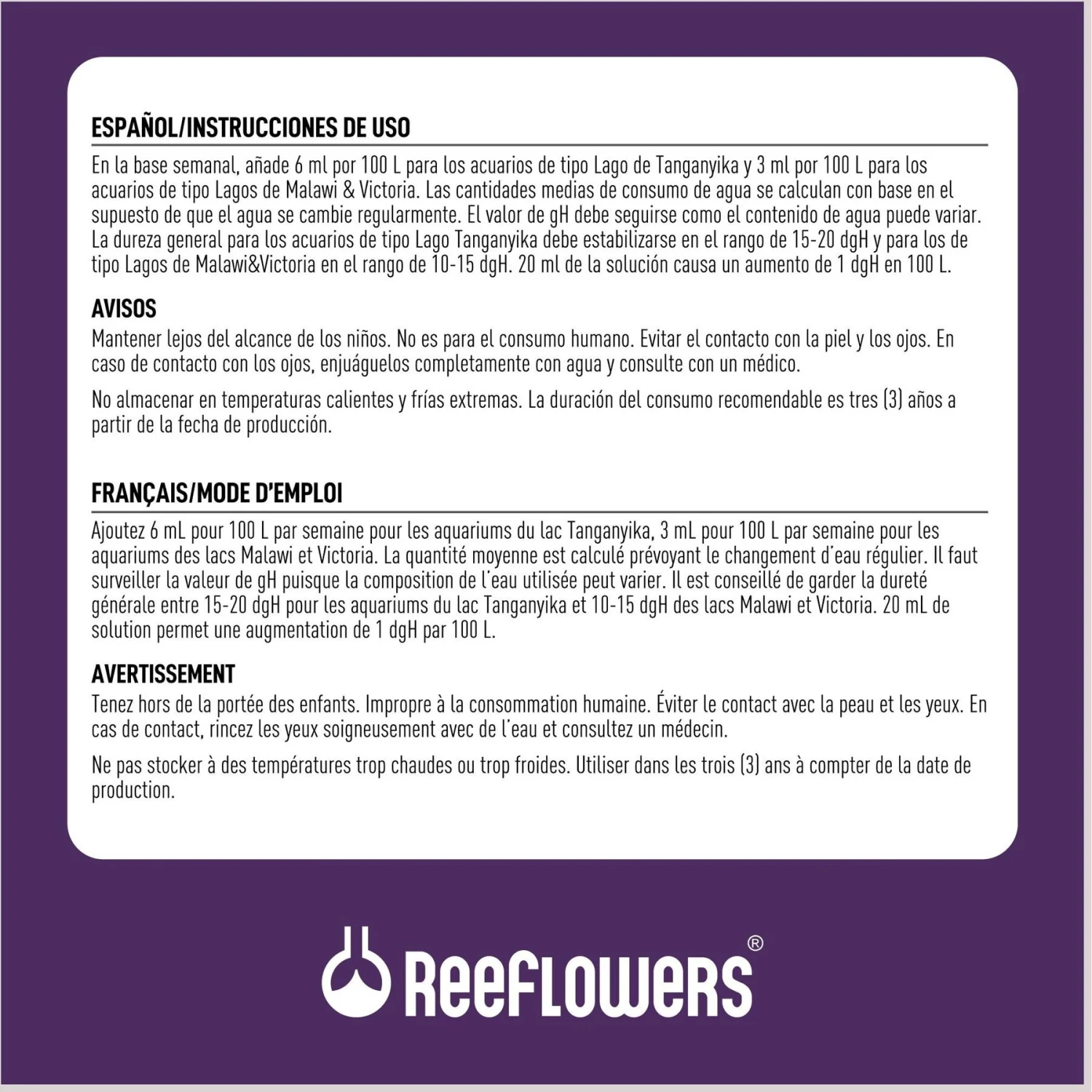 Reeflowers African Trace Fish Aquarium Water Conditioner 6 Reeflowers African Trace Fish Aquarium Water Conditioner - Image 4