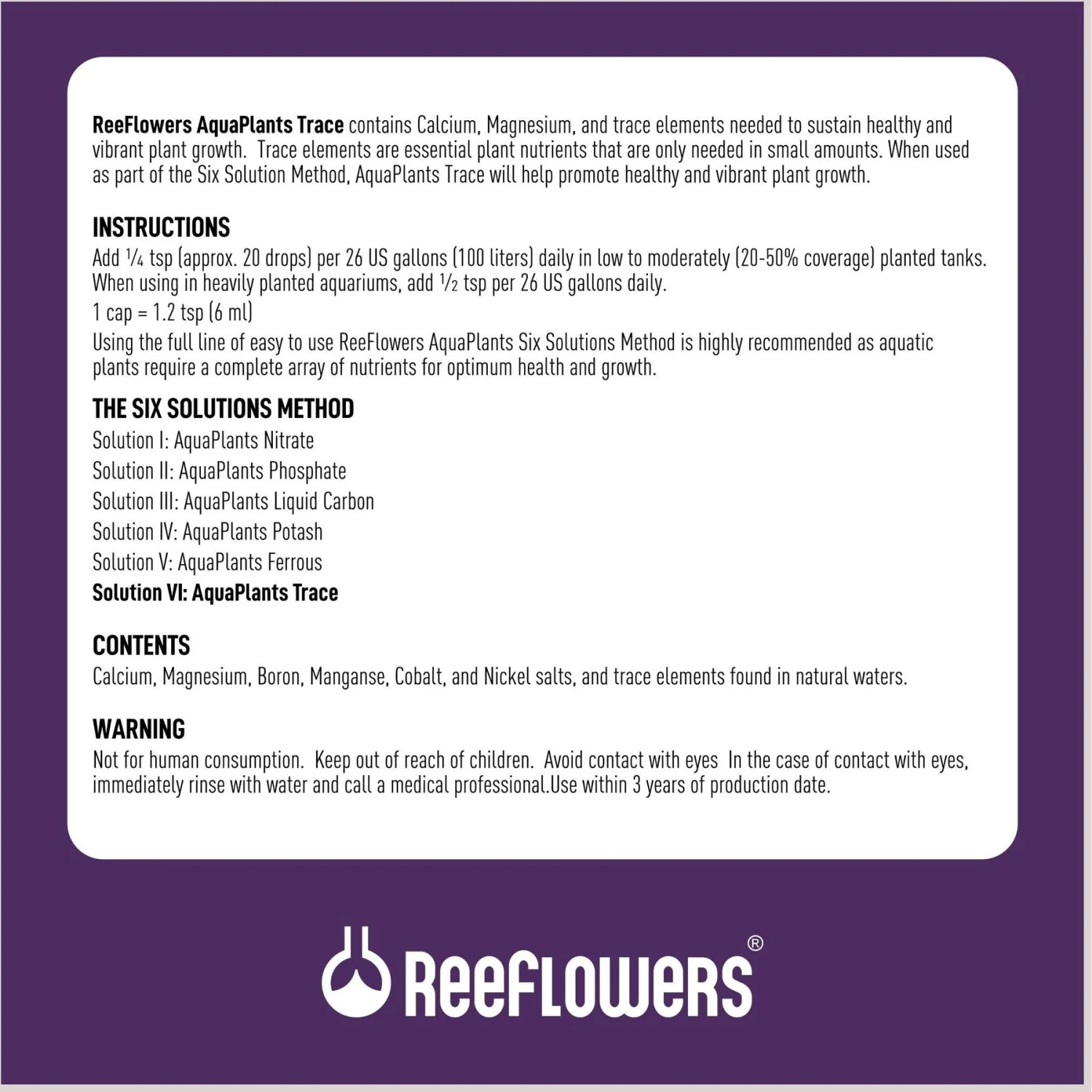 Reeflowers Aqua Plants Trace Balling Set VI Fish Aquarium Water Conditioner 5 Reeflowers Aqua Plants Trace Balling Set VI Fish Aquarium Water Conditioner - Image 3