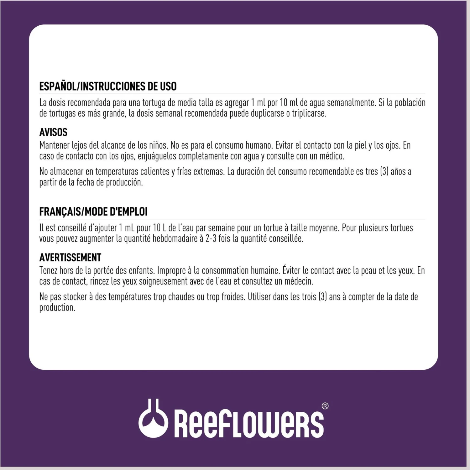 Reeflowers Turtle Fresh RemAmmonia Fish Aquarium Water Conditioner, 2.9-oz Bottle 6 Reeflowers Turtle Fresh RemAmmonia Fish Aquarium Water Conditioner, 2.9-oz Bottle - Image 4