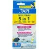 API 5 In 1 Freshwater & Saltwater Aquarium Test Strips -Plax Penn Shop 94254 MAIN. AC SS1800 V1504203705