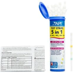 API 5 In 1 Freshwater & Saltwater Aquarium Test Strips -Plax Penn Shop 94254 PT3. AC SS1800 V1570548456