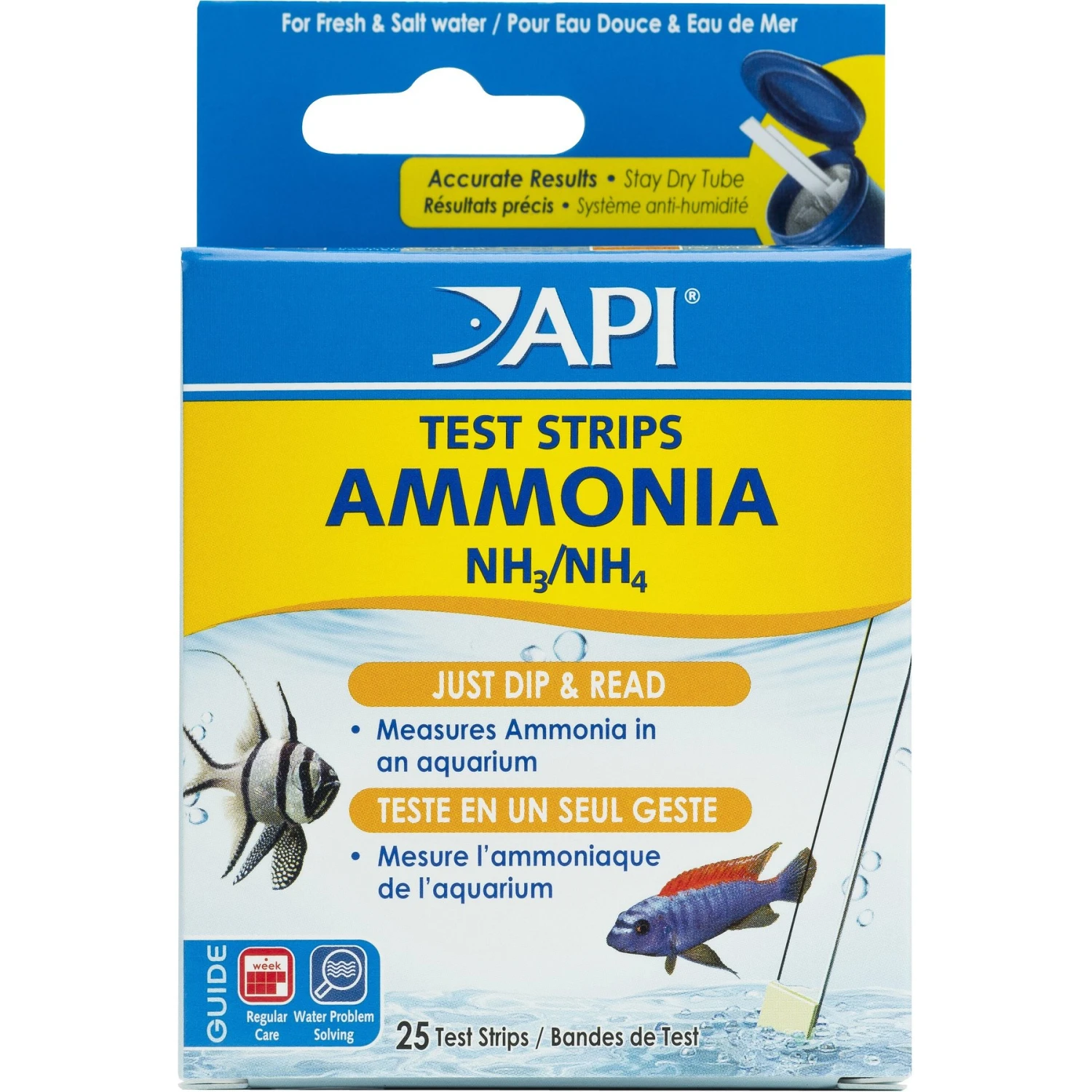 API Ammonia NH3/NH4 Freshwater & Saltwater Aquarium Test Strips 3 API Ammonia NH3/NH4 Freshwater & Saltwater Aquarium Test Strips