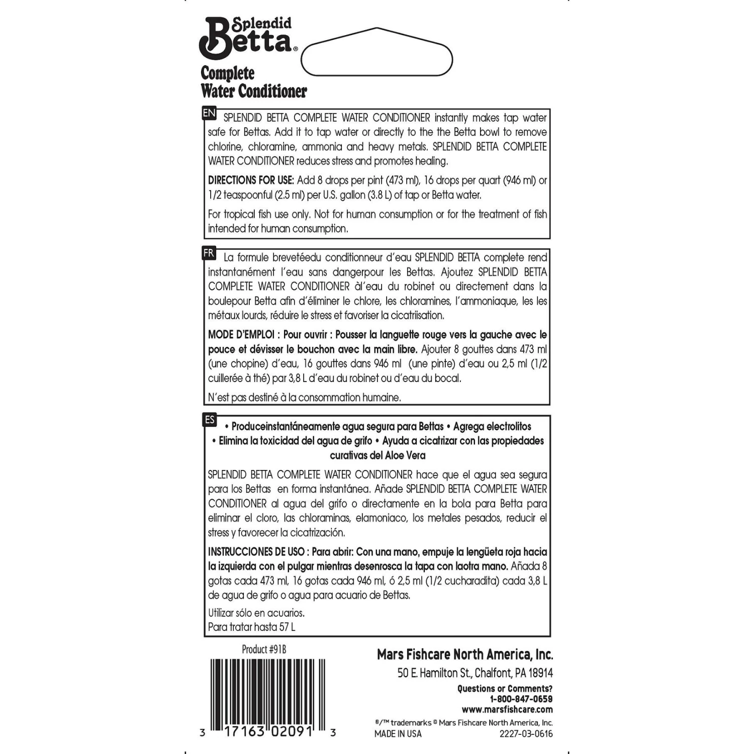 API Splendid Betta Complete Aquarium Water Conditioner 4 API Splendid Betta Complete Aquarium Water Conditioner - Image 2