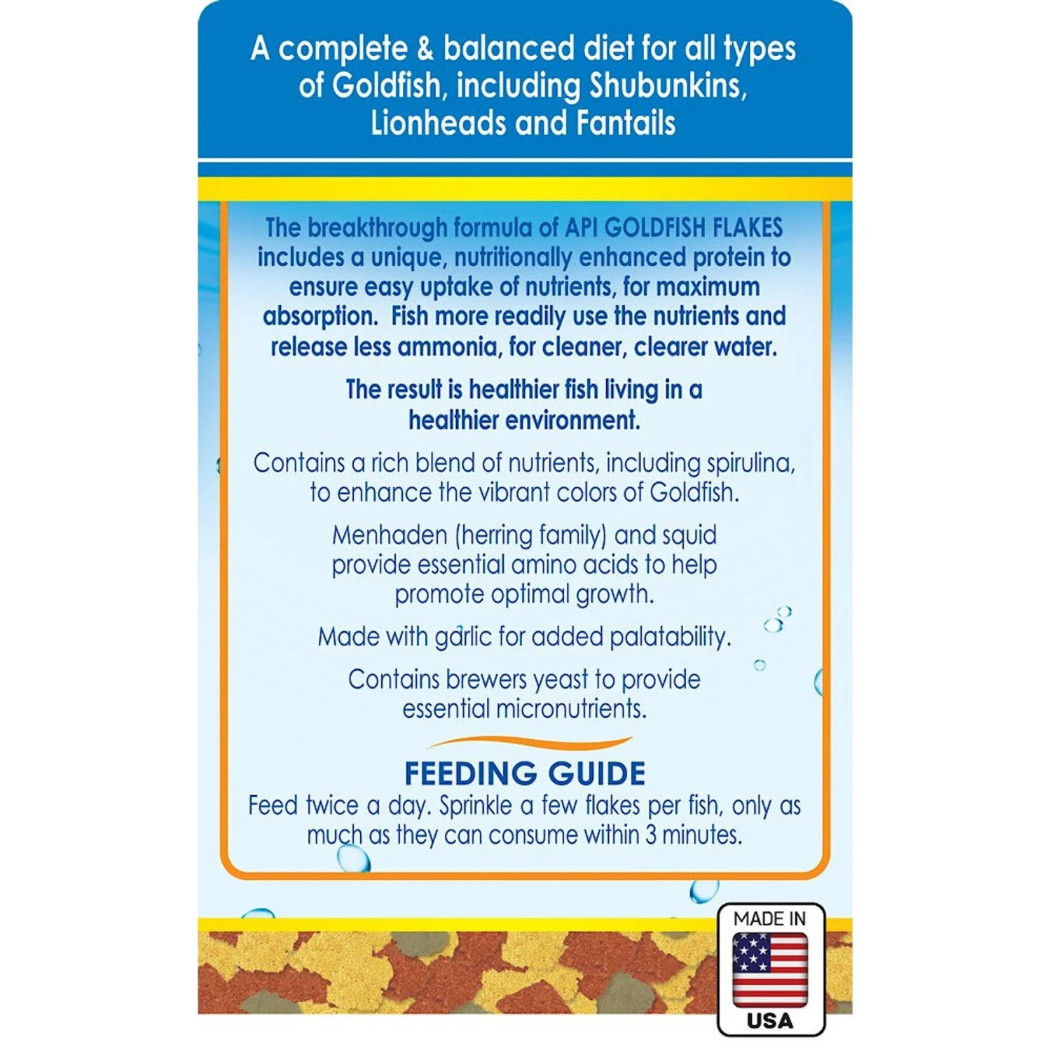 API Flakes Goldfish Fish Food 4 API Flakes Goldfish Fish Food - Image 2